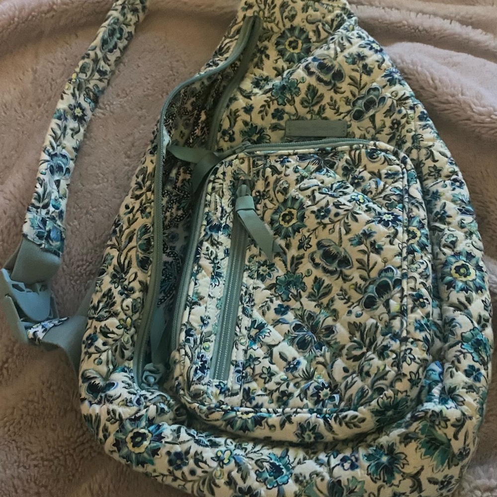Vera Bradley Blue Floral Quilted Backpack